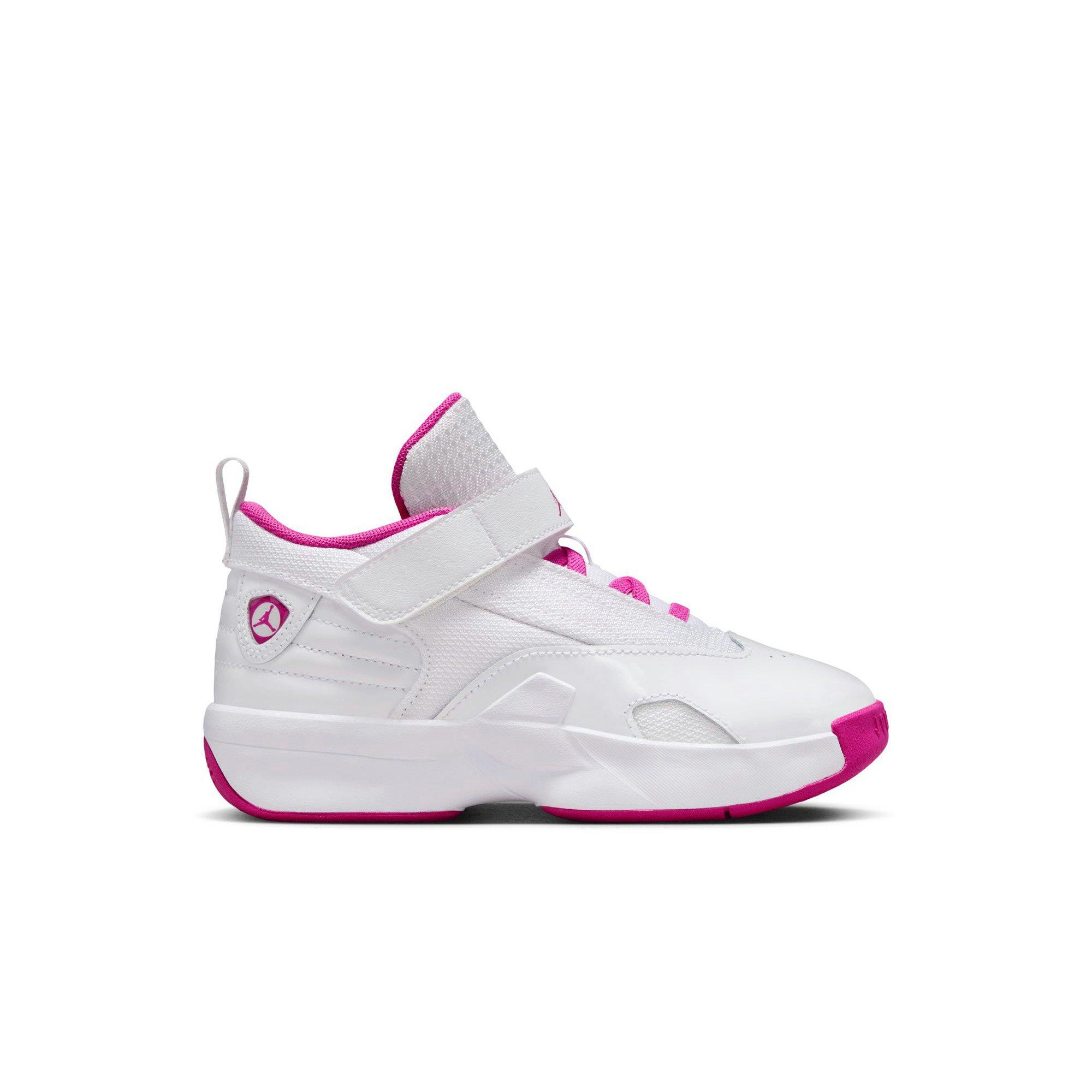 Jordan Max Aura 6 Preschool Girls White Fire Pink Shoes Size 1